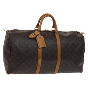 LOUIS VUITTON Monogram Keepall 55 Boston Bag M41424
